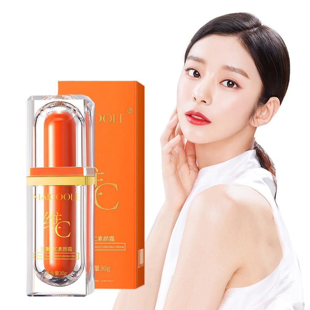 Тонизирующий крем с витамином С, отбеливающий VC, увлажняющий крем с пятью тонами, против морщин, старения, осветления прыщей, M2K7