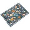 Floral Floor Mat Stain Resistant Washable Non-Slip Area Rug Thick Faux Wool