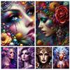 Diy 5d Алмазная картина Цветочная фея Полная мозаика Вышивка Красивая женщина Стразы Картина Дама Ювелирные изделия Наборы для вышивки крестом