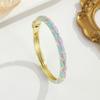 Exquisite Painting Enamel Cloud Bangle Colorful Glazed Artistic Open Wristlet  Women