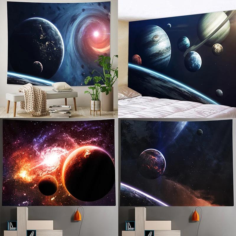 Cosmic Planet Home Decoration Tapestry Background Cloth Yoga Mat Bed Sheet Sofa Blanket