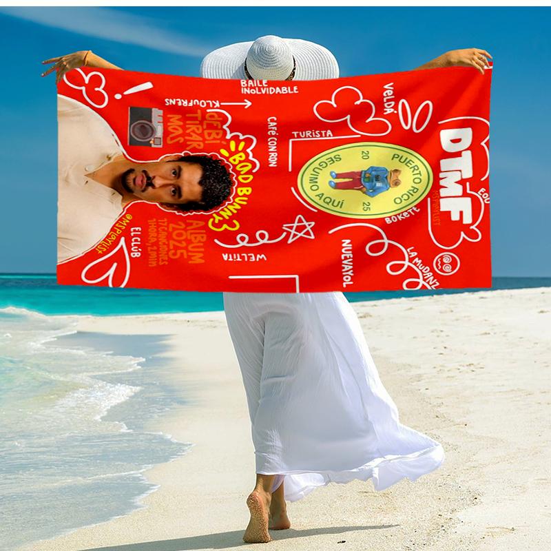 B-Bunny Fashion Beach Towel: Ideal for Summer Adventures, Soft, absorbent and quick drying, suitable for swimming and bathing