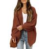 DAFIFY Women's Fashion Casual Fall Winter Solid Color Print Long Sleeve Sweaters