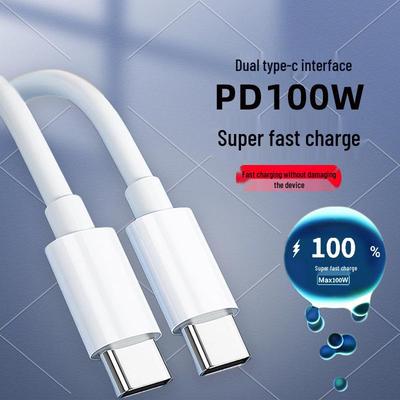 Кабель для быстрой зарядки 100 Вт, двойной Type-C PD для передачи данных, 5 А C к C для мобильных телефонов и планшетов