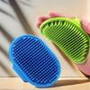 Dog Grooming Brush Pet Shampoo Comb Soft Rubber Glove Hair Grooming Massage Comb with Adjustable Strap for Short Long Hair Dogs