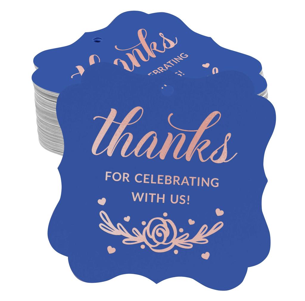 Inkdotpot Real Gold Foil Thanks For Celebrating With Us Bridal Shower-Baby Shower-Retirement-Wedding-Birthday Tags