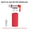 High-Pressure Mini Cycling Bicycle Air Inflator Head Set Insulated Sleeve Guaranteed Red Silver CO2 Pump Alloy Bike Tire Gas