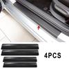 Car Door Sill Sticker 4Pcs 3D Auto Parts Threshold Bracket Pedal Protection Cover Anti-Scratch Sticker KTY
