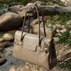 Simple First Layer Cowhide Leather Large Capacity Bag Commuter Retro Handbag Fashion Shoulder Underarm Tote Bag