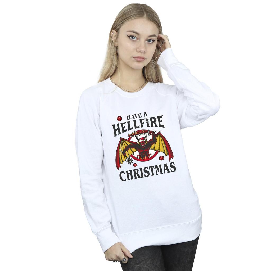 Netflix Womens/Ladies Stranger Things Hellfire Christmas Sweatshirt