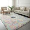 Long Plush Tie-Dye Area Rug Modern Star Non-slip Machine Washable Living Room