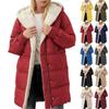 Women's Winter Warm Cotton Jacket Single Breasted Zipper Hooded Cotton Jacket