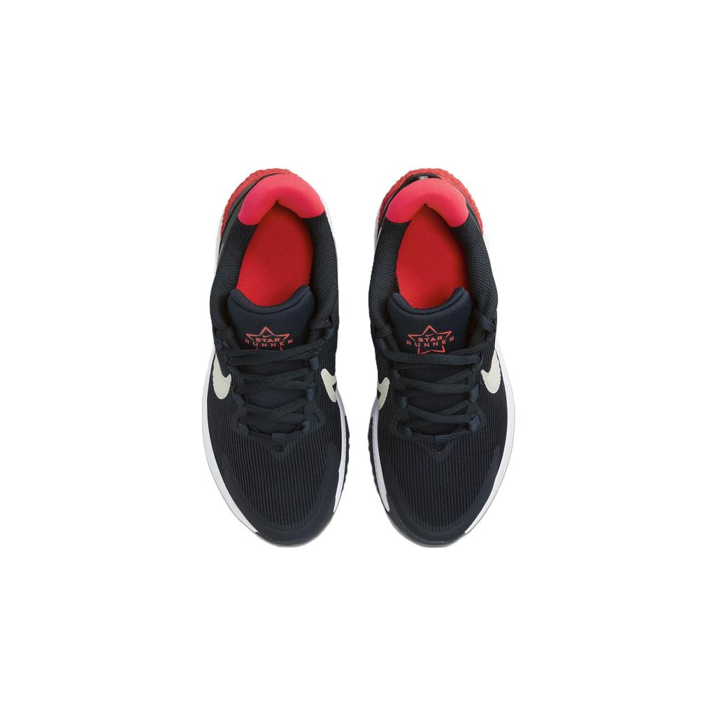 Nike Star Runner 4 GS Dark Obsidian Phantom Kids Sneakers Blue Bright-Crimson Summit-White DX7615-401