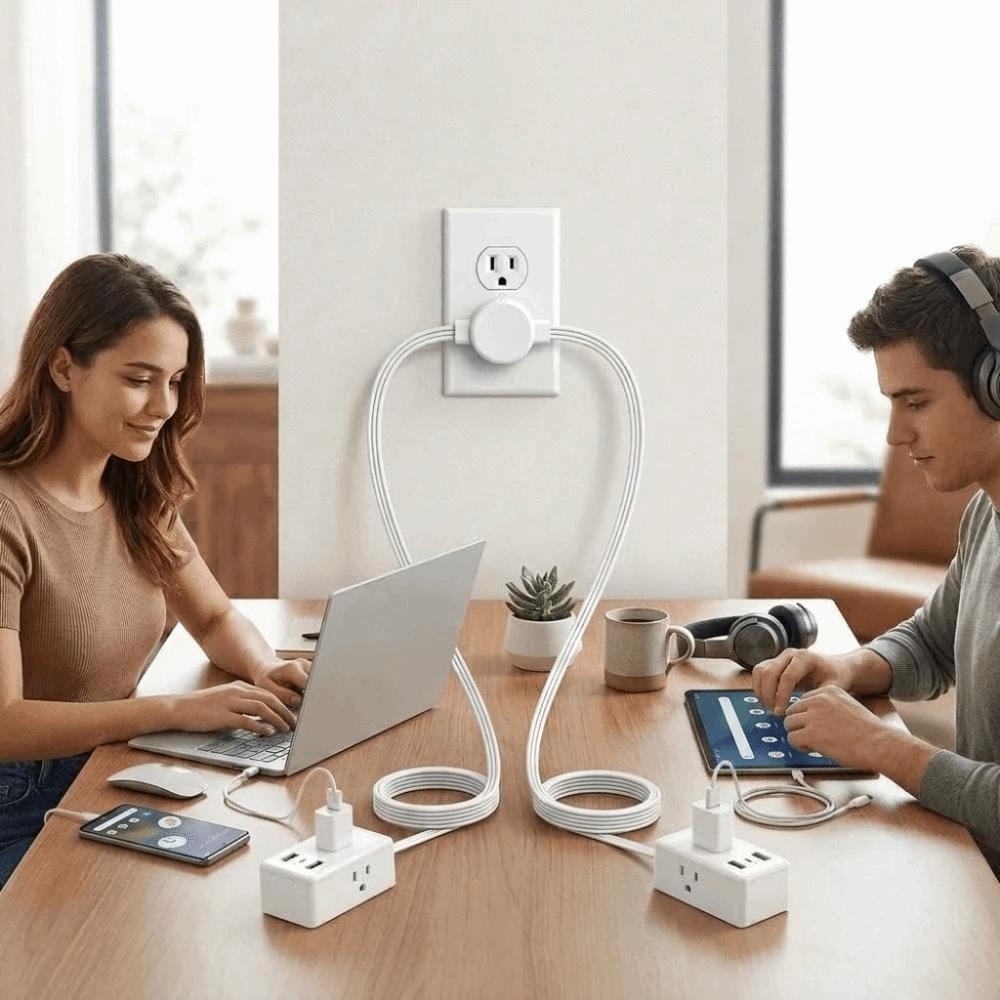 2 USB Ports Multi Outlet Socket Solid Copper Wire American standard socket Office Use