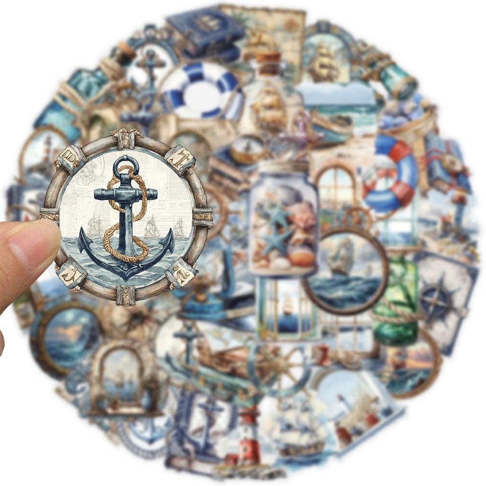 50PCS Navigation Sticker Decorative Guitar Phone Case DIY Luggage Laptop Tablet Motorcycle Waterproof Sticker Toy