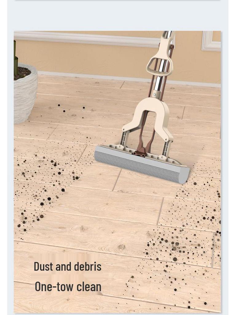 Швабра губчатая PVA складная Totole - Без рук, большая конструкция отжима для легкой уборки