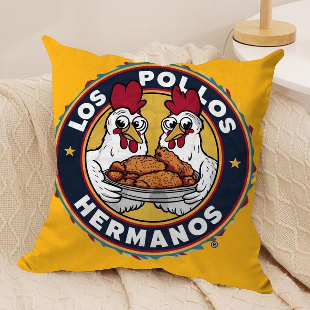 Los Pollos Hermanos Наволочка Шелковистый Короткий Плюш Двусторонняя Печатная Наволочка для Дивана Все Сезоны Домашний Декор Подарок