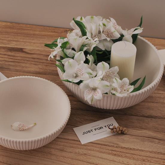 Storage Bowl Silicone Mold Handmade Gypsum Epoxy Resin Casting Mold Fruit Serving