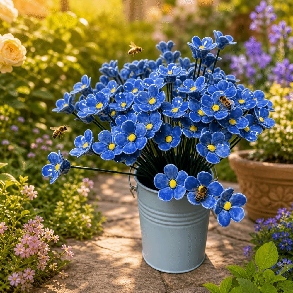 3 pcs Garden Decoration Bee Butterfly Water Dispenser Flower Shape Artificial Flower Party Decor