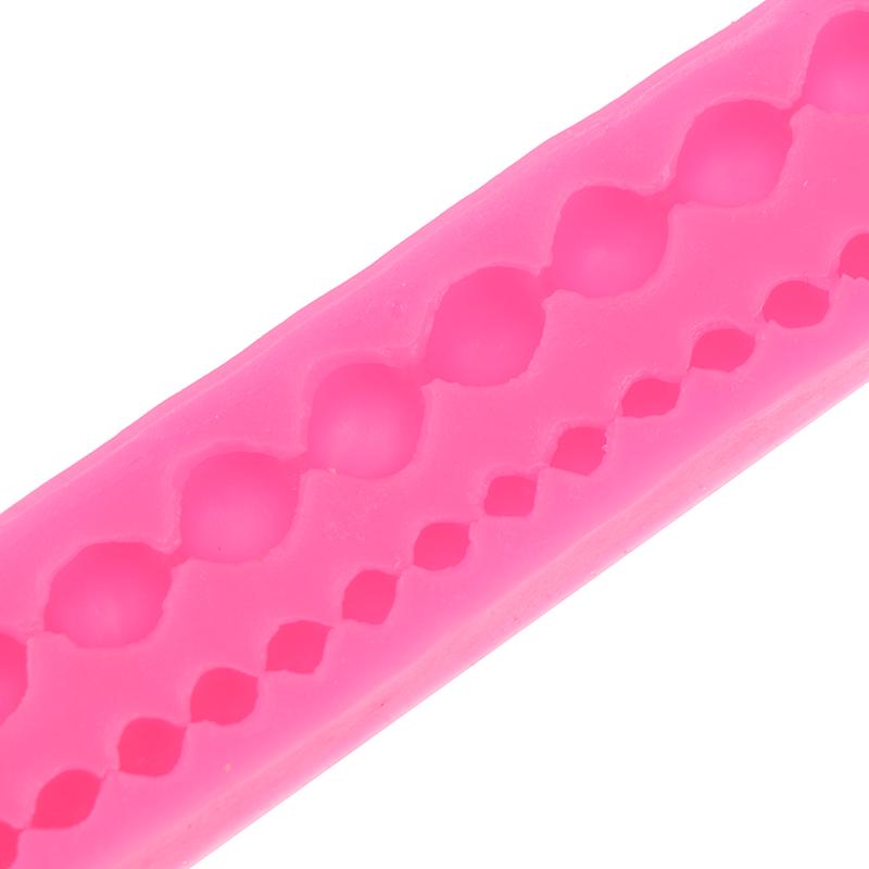 Bead Chain Silicone Fondant Mould Pearl Cake Sugar Paste Chocloate Clay Border