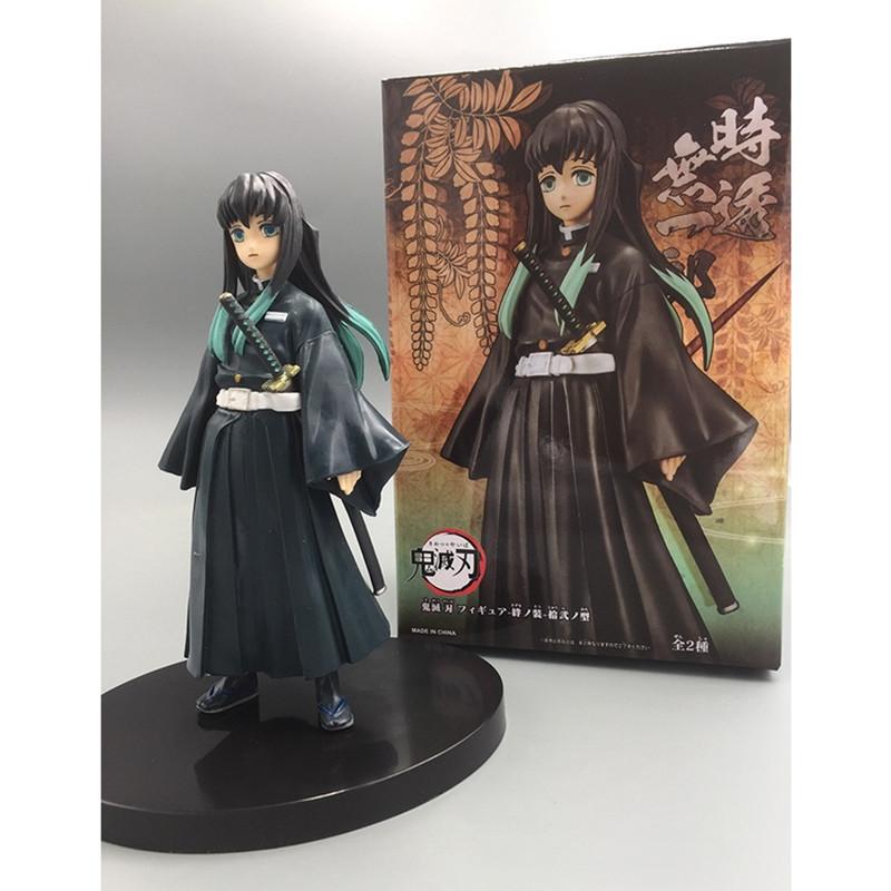 Убийца демонов Nezuko Tanjirou Zenitsu Inosuke Tengen Sanemi Muichirou Mitsuri Obanai Muzan Akaza Figure Коллекционная модель игрушки