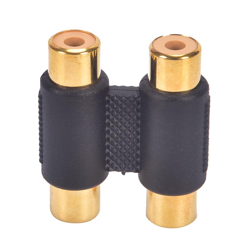 Двойной 2 X Rca Phono Coupler Female To Female Audio Video Connector Adapter Gold