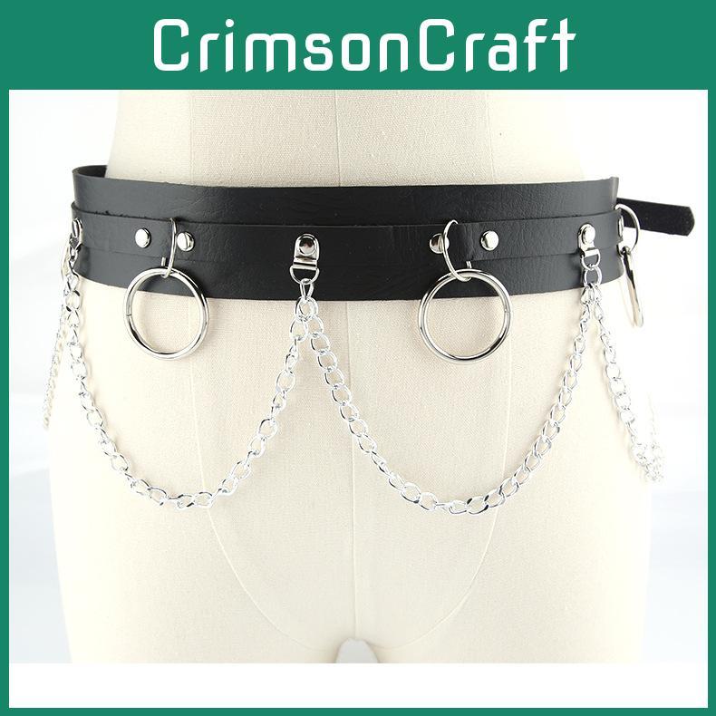 Style Punk Womens Belt Metal Chain Pendant Fashion Clothing Accessories
