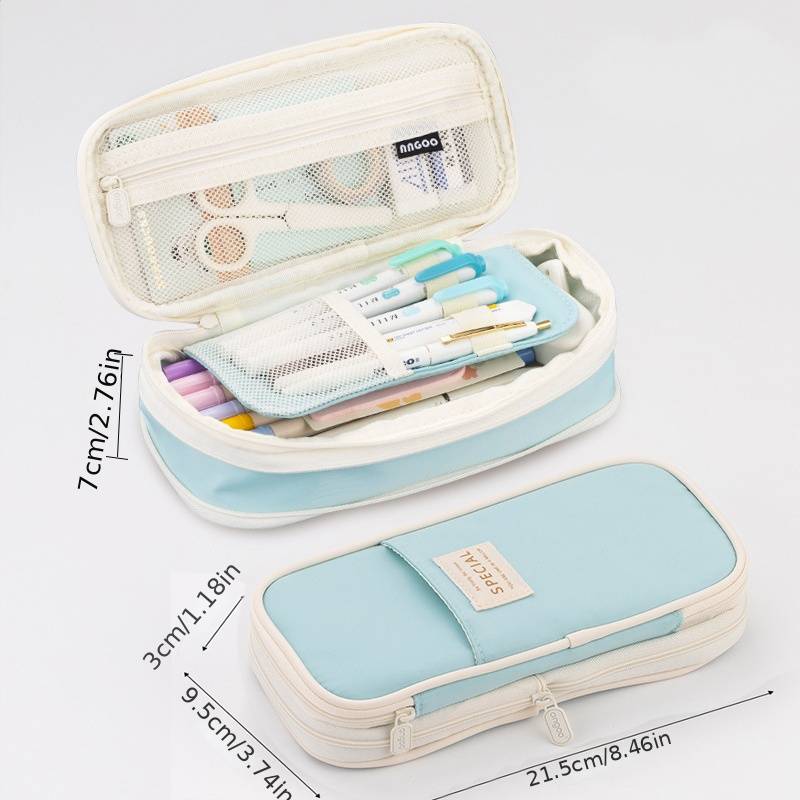 Расширяемый пенал с отделениями, 1 шт., большая вместительная сумка-карандаш, школьный органайзер для канцелярских принадлежностей