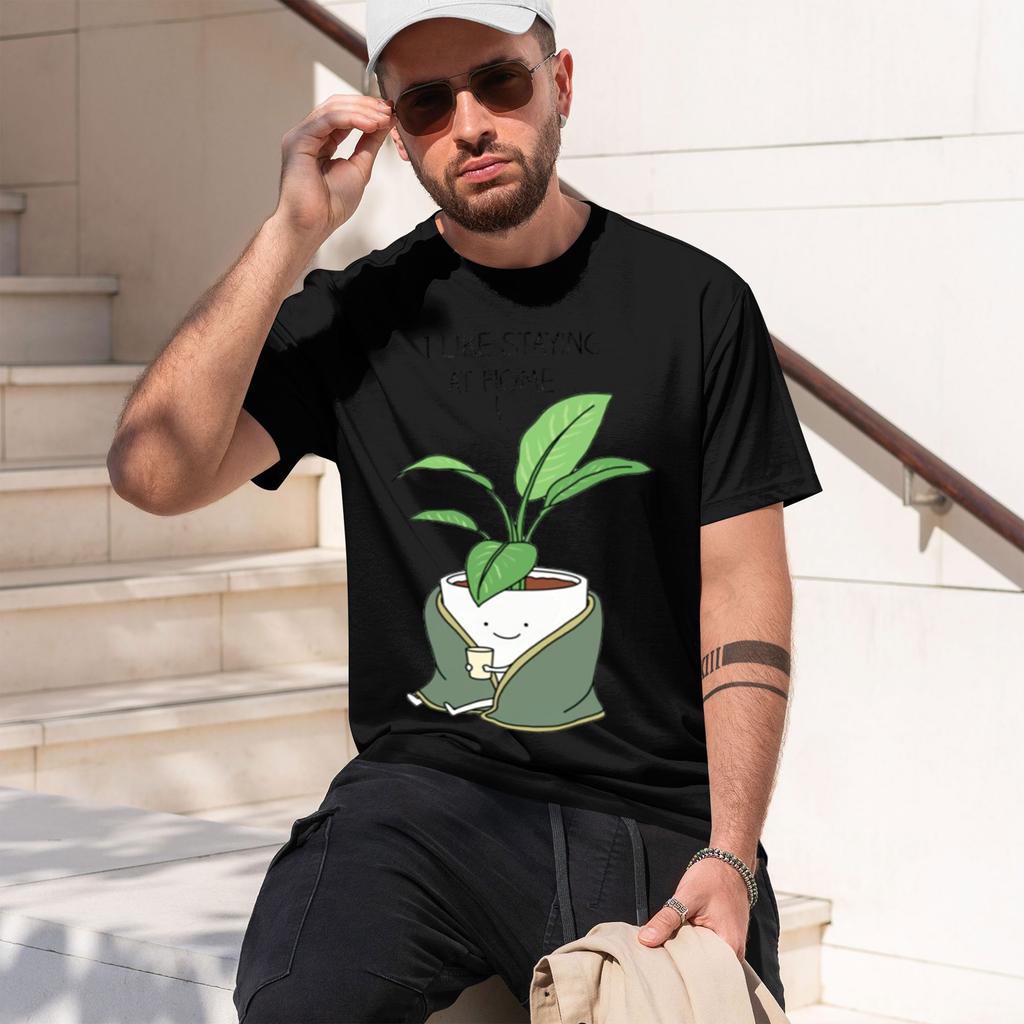 House plant Sticker New Model Unisexs Shortsleeve crewneck TShirt Classic Casual Multiple Colors and Sizes for Daily Wear A