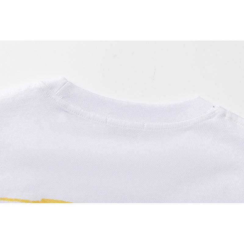 9065 Off-White Весна/Лето 2026 Новые Мужские и Женские Футболки с Капюшоном, Коротким Рукавом, Круглым Вырезом, Узором из Граффити, Букв и Стрелок