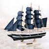 Marine Nautical Creative Wooden Sailboat Mode Room Decor Figurines Miniatures Mediterranean Style Ship Small Boat Ornaments Gift