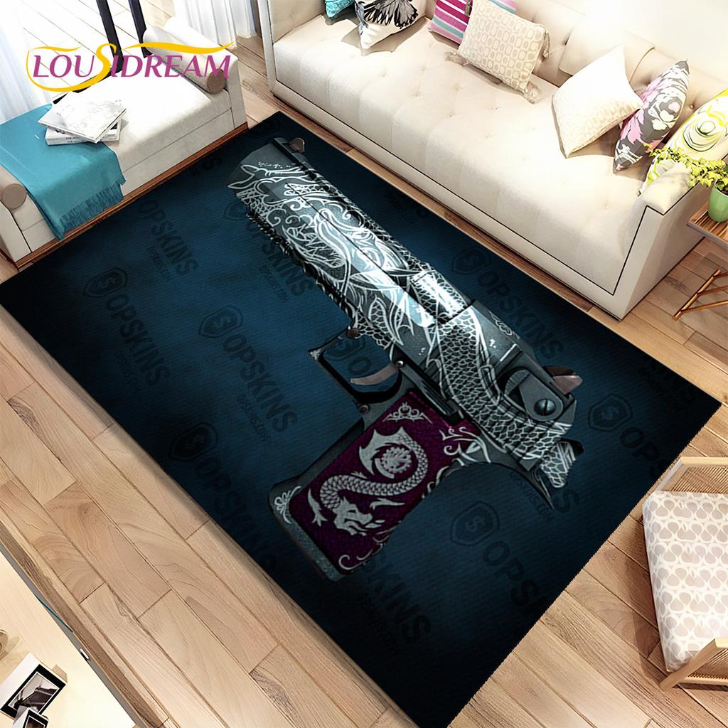 CS, USP, AK, M4, AWP, коврик для винтовки, пистолета, пистолета, ковер для дома, гостиной, спальни, дивана, коврик для двери, декор, нескользящий напольный коврик