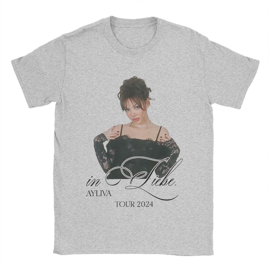 Men's Ayliva Liebe Tour 2024 T Shirt Cotton Tops Amazing Short Sleeve Round Collar Tees Unique T-Shirts