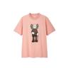 Uniqlo × Коллаборация Kaws Серая футболка с принтом куклы с коротким рукавом Унисекс Футболки Светло-розовый UQ422022000