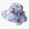 Foldable Thin Bow Sunshade Cap Portable Summer Basin Cap Folding Sun Cap Women Fisherman Hat  Beach