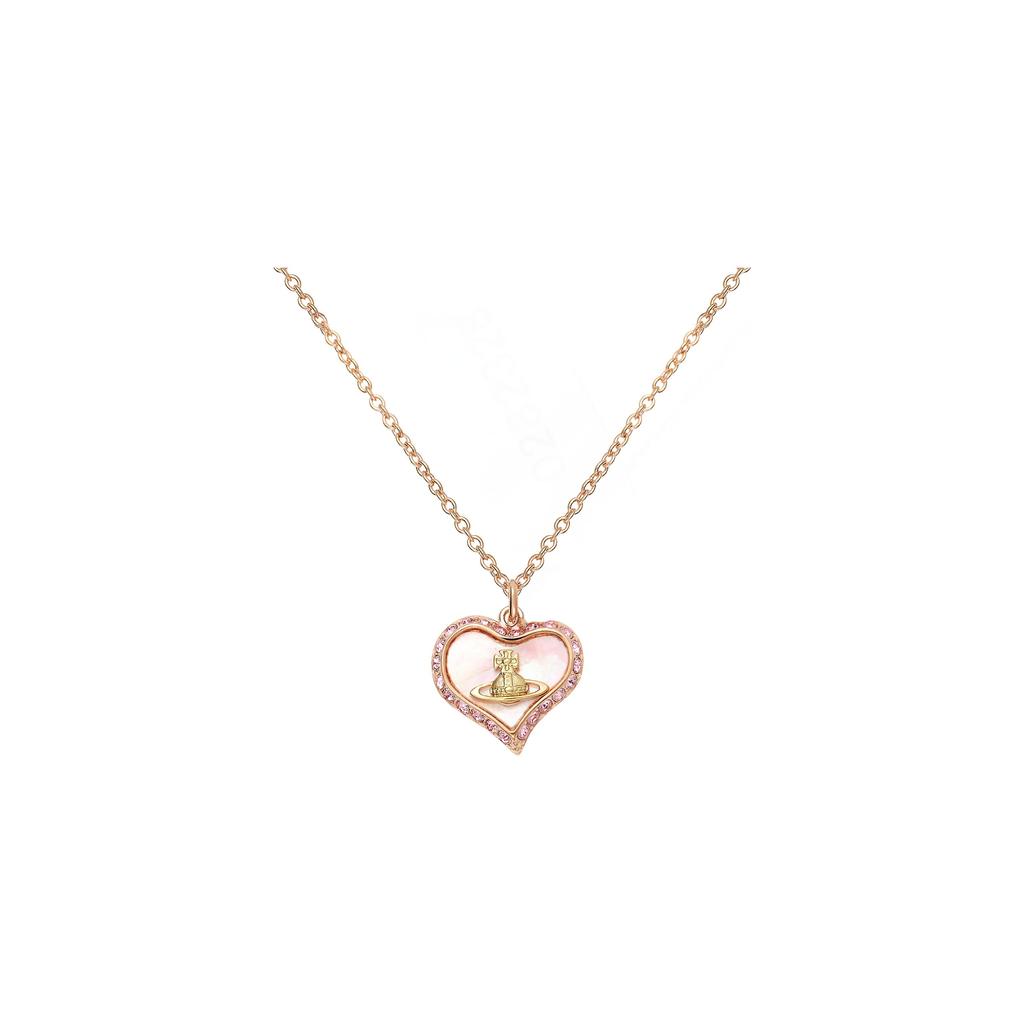 Vivienne Westwood Petra Heart Brass Pendant Women Jewelry Rose-Gold 63020103G208