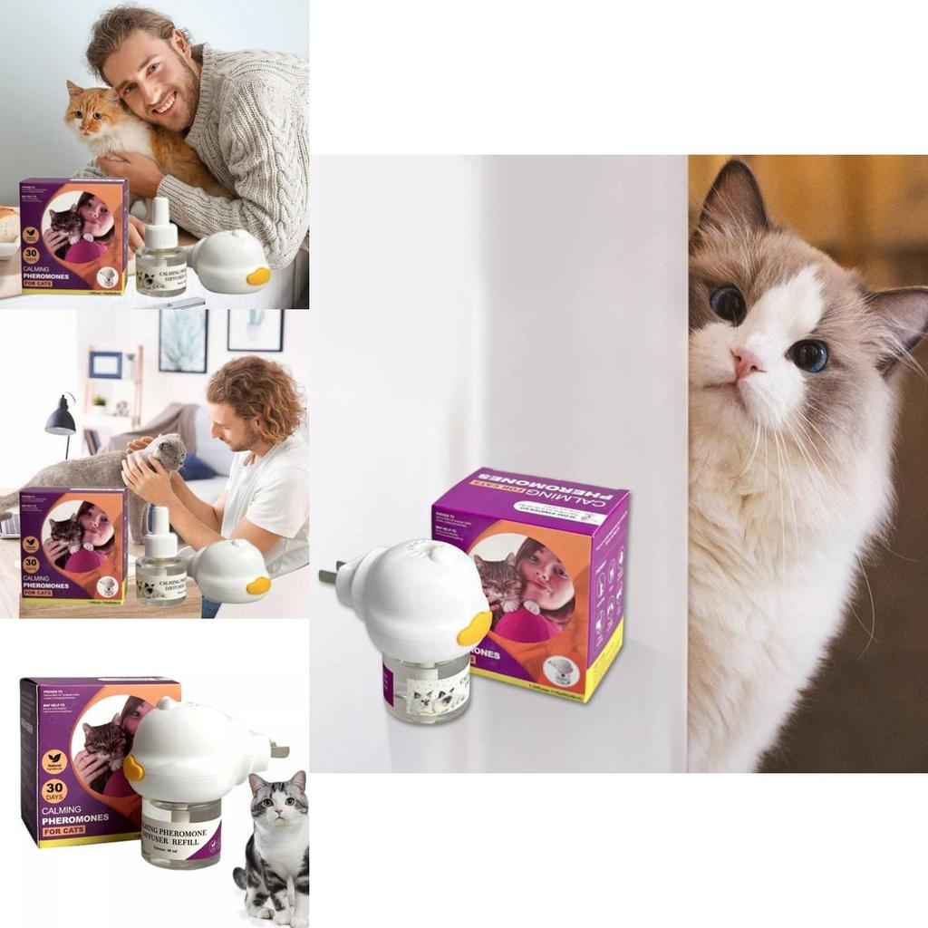 Премиальный успокаивающий спрей для кошек и диффузор с феромонами для снятия стресса и комфорта