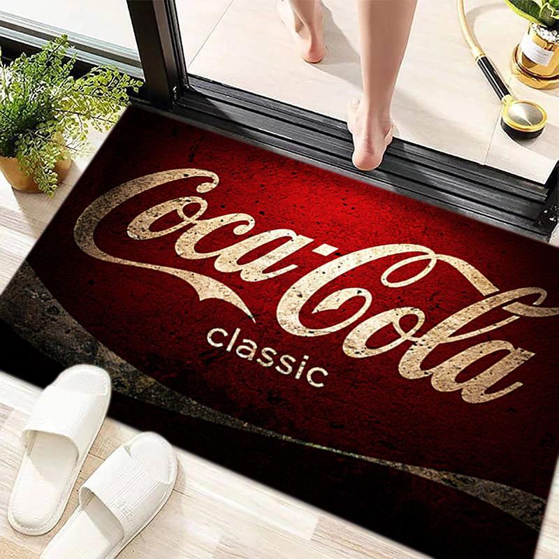 Рождественский подарок Хэллоуинская тематика напиток кола Coca Cola ковер подходит для гостиной и спальни коврики для дверей офис балкон декоративный ковер V18