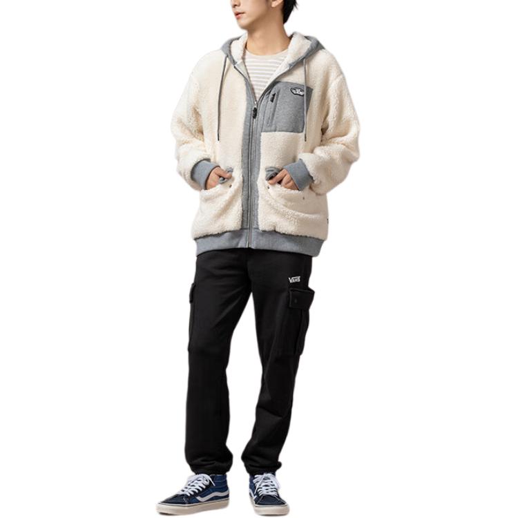 Vans Куртка с капюшоном на молнии в стиле пэчворк, мужские топы Off-White VN000FBX3KS