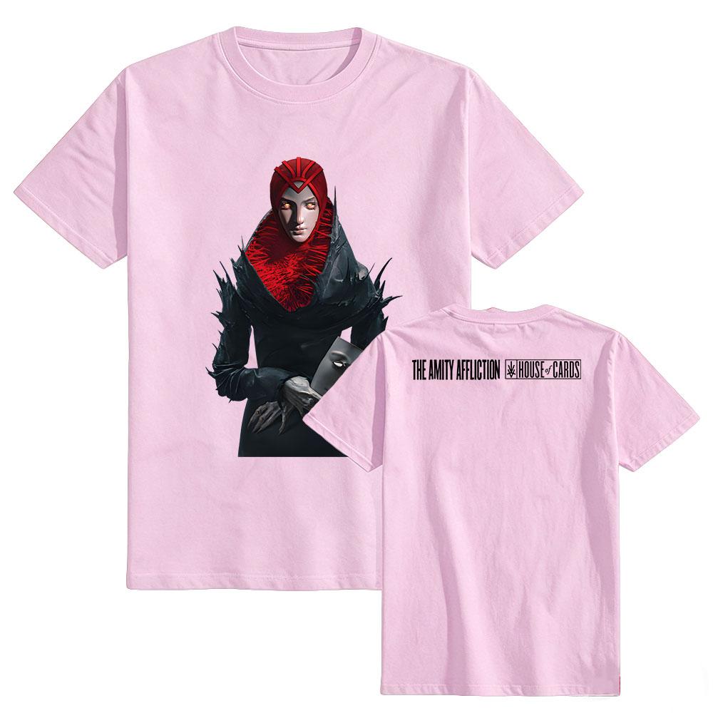 House of Cards Album Design T-shirt The Amity Affliction Band Tshirts Short Sleeve Cotton Summer Tees Men Women Clothing Merch