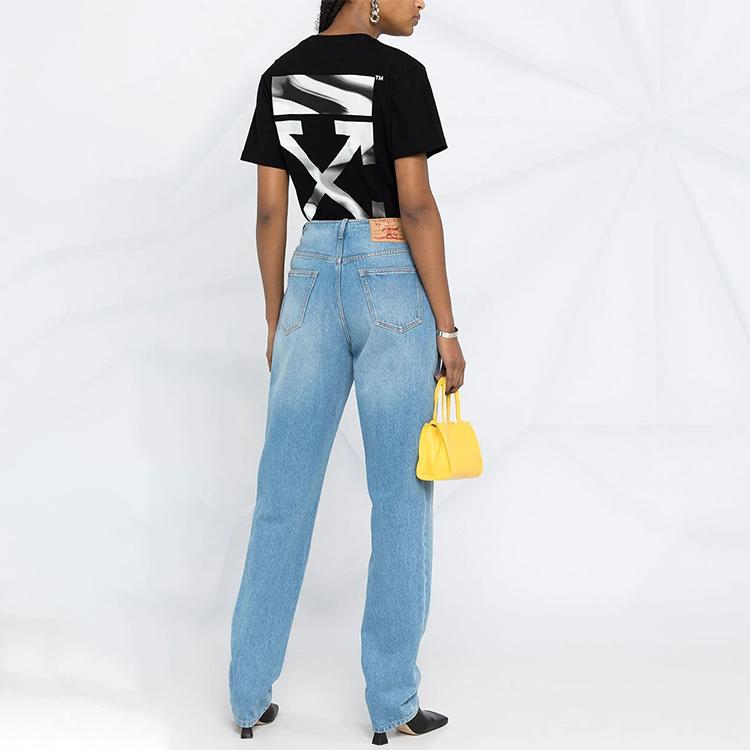 OFF WHITE Футболка Женская Черная SS21 OWAA049R21JER0011009