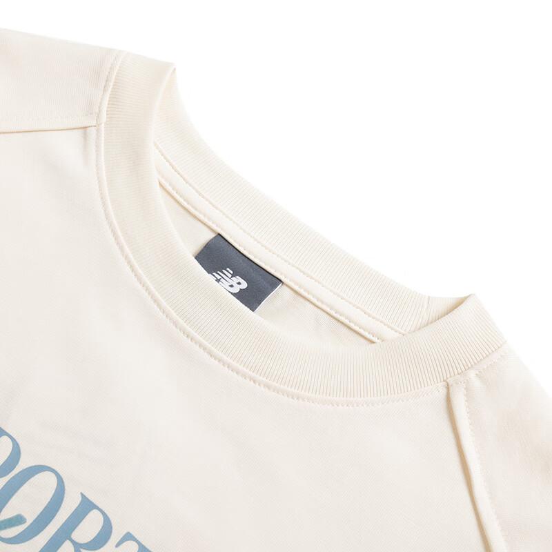New Balance T-Shirts Women's Ecru Crew Neck Moderate AWT53305-PEF