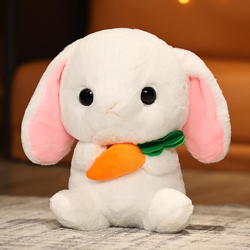 Cute Long-Eared Rabbit Doll Plush Toy Little White Rabbit Rabbit Doll Girl Sleeping Doll Birthday Gift