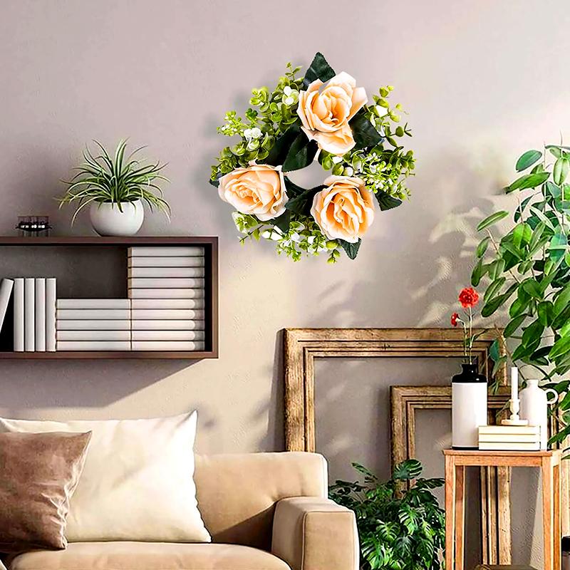Имитация цветов, подсвечников, венков, декоративных украшений для гостиной, роз, свечей, чашек, атмосферных украшений