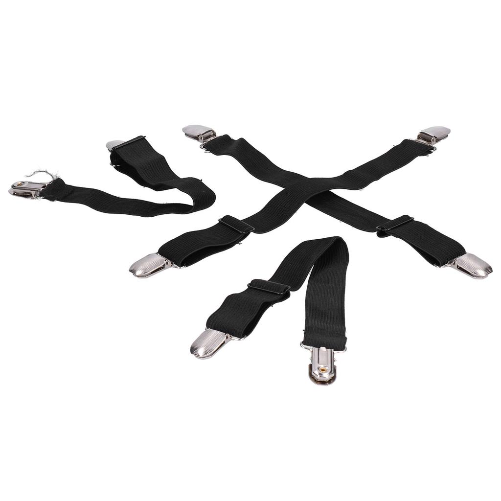 4Pcs Bed Sheet Fasteners Suspenders Elastic Sheet Band Straps Clips Holder