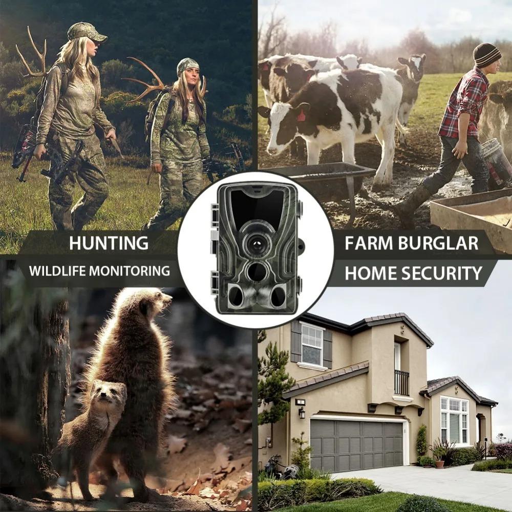 Hunting Camera Trail Cameras 20MP 1080P  Night Vision Photo Trap  HC801A Wireless Wildlife Surveillance Tracking