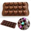 15 Grids Heart Shape Silicone Chocolate Mold, DIY Cake Accessories, Kitchen Ice Cubes Biscuit Pastry Manual Baking Mold, Gift For Valentine's Day