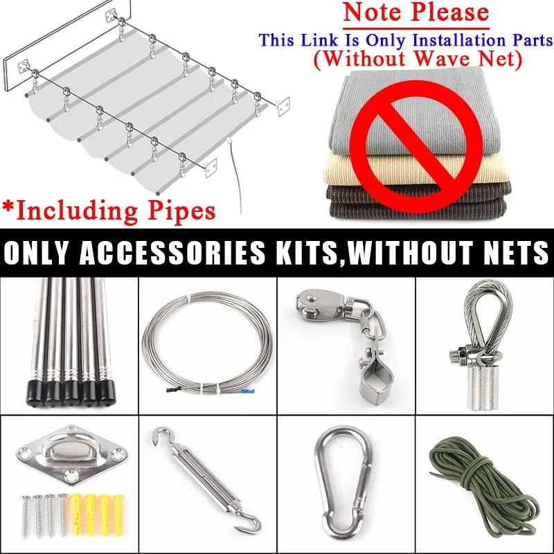 Волнообразная выдвижная солнцезащитная сетка Телескопический тент Навес для улицы Парус от солнца Садовые солнцезащитные сетки Навес для бассейна