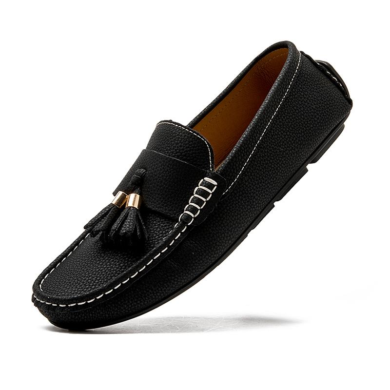 Модная мужская повседневная обувь Модная обувь Легкие мужские туфли из натуральной кожи с кисточками Мокасины Слипоны Мужские туфли на плоской подошве Мужская деловая обувь