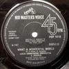 7-дюймовая пластинка LOUIS ARMSTRONG ORCHESTRA CHORUS What A Wonderful World Cabaret POP1615 His Masters Vo 1967 Великобритания Джаз Б/у